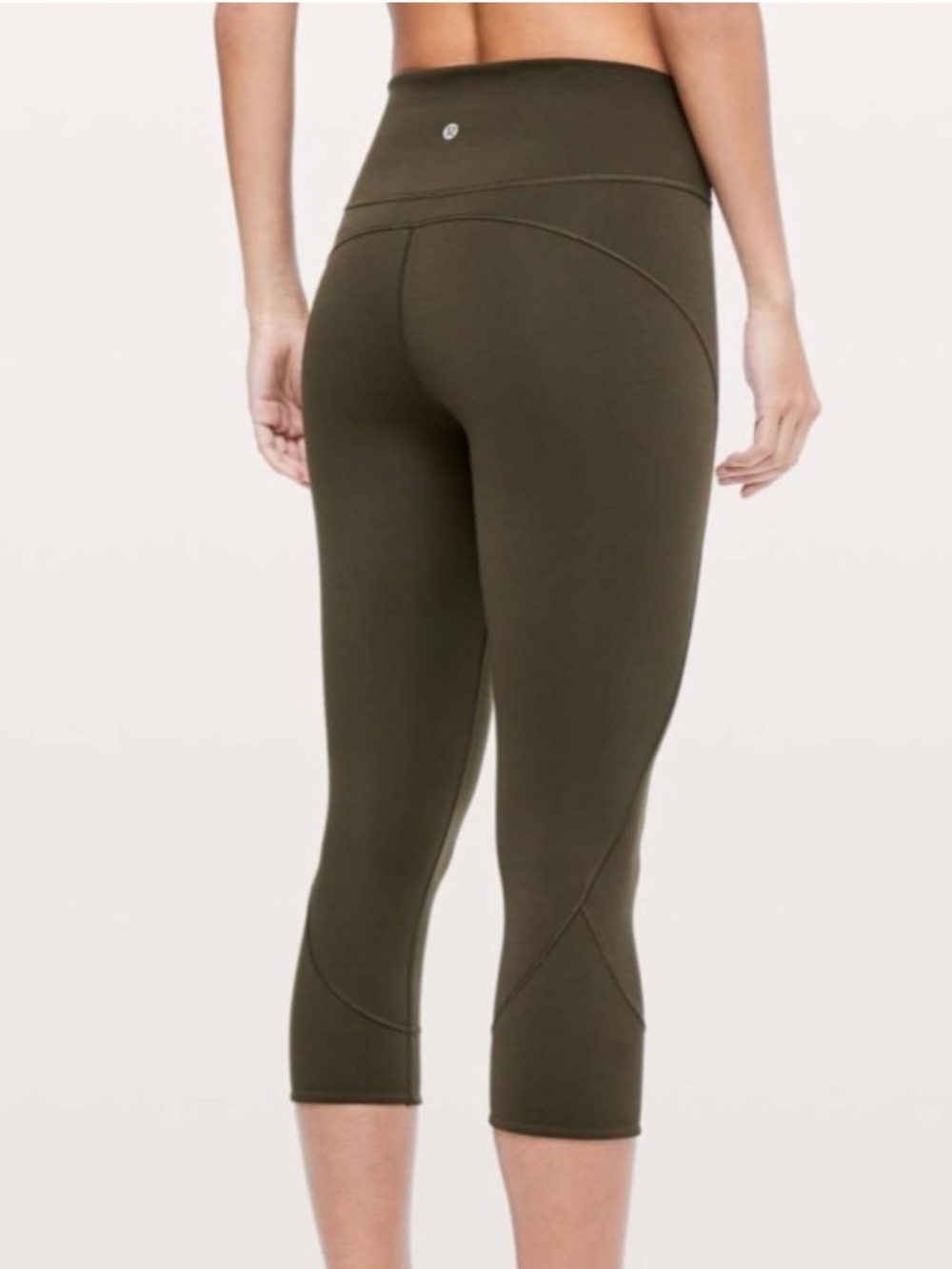 Lululemon In Movement Crop *Everlux
19" in Dark Olive Green